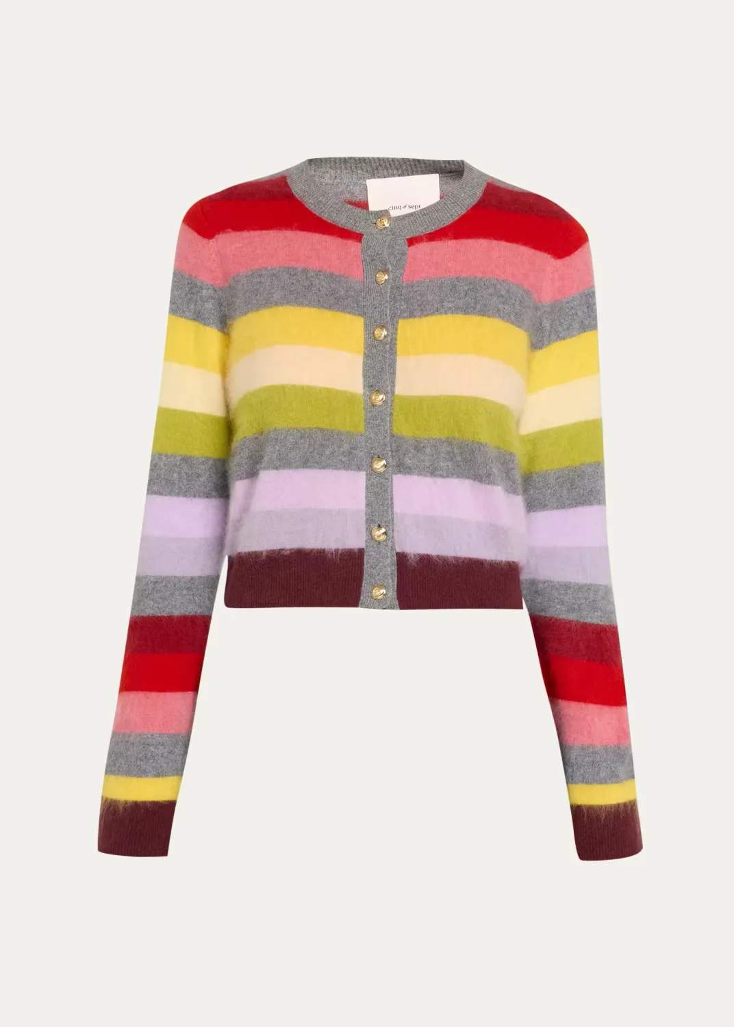 Cyndi Multicolor Striped Cardigan by Cinq  Sept