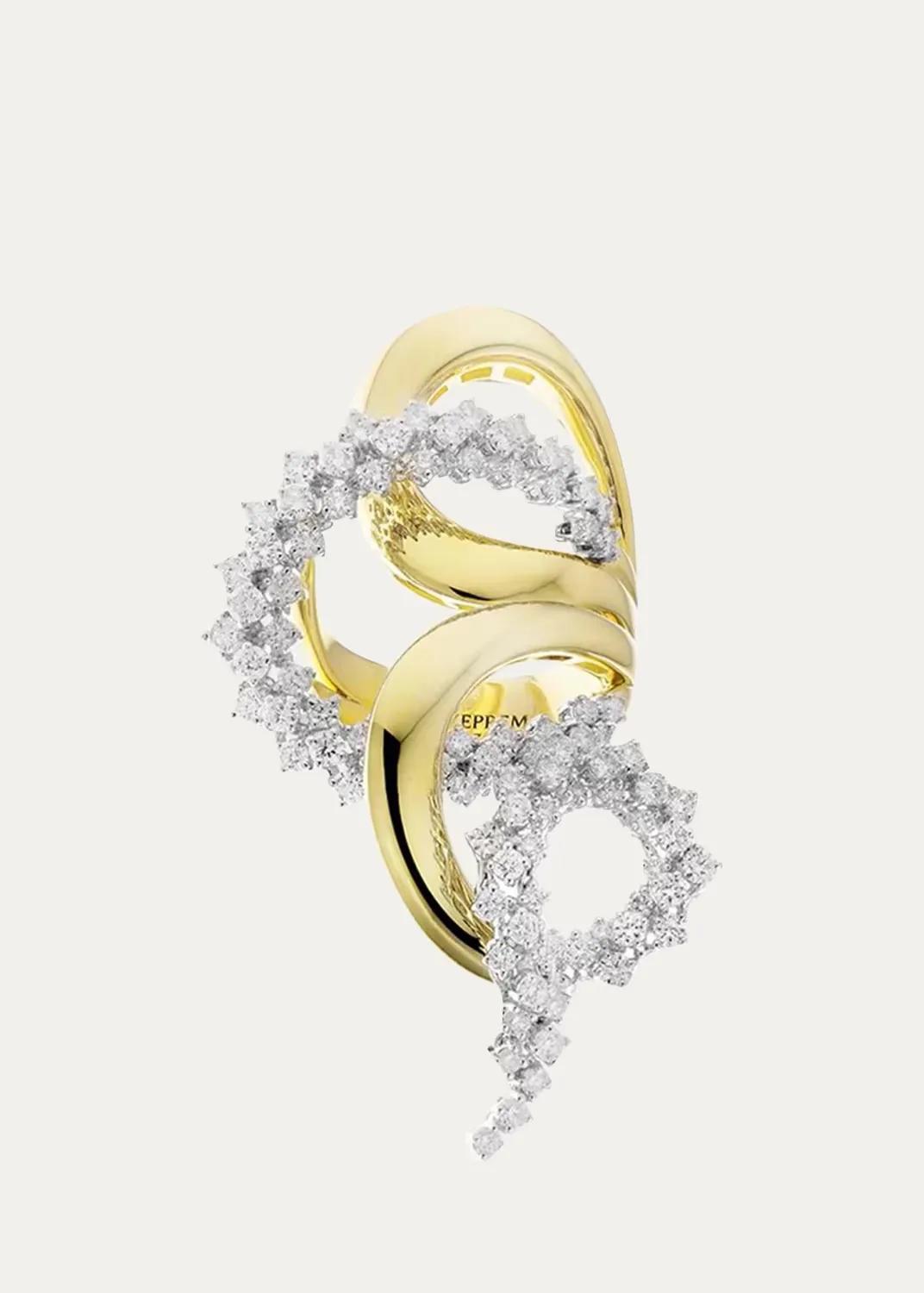18K Golden Strada Stackable Diamond Ring by Yeprem