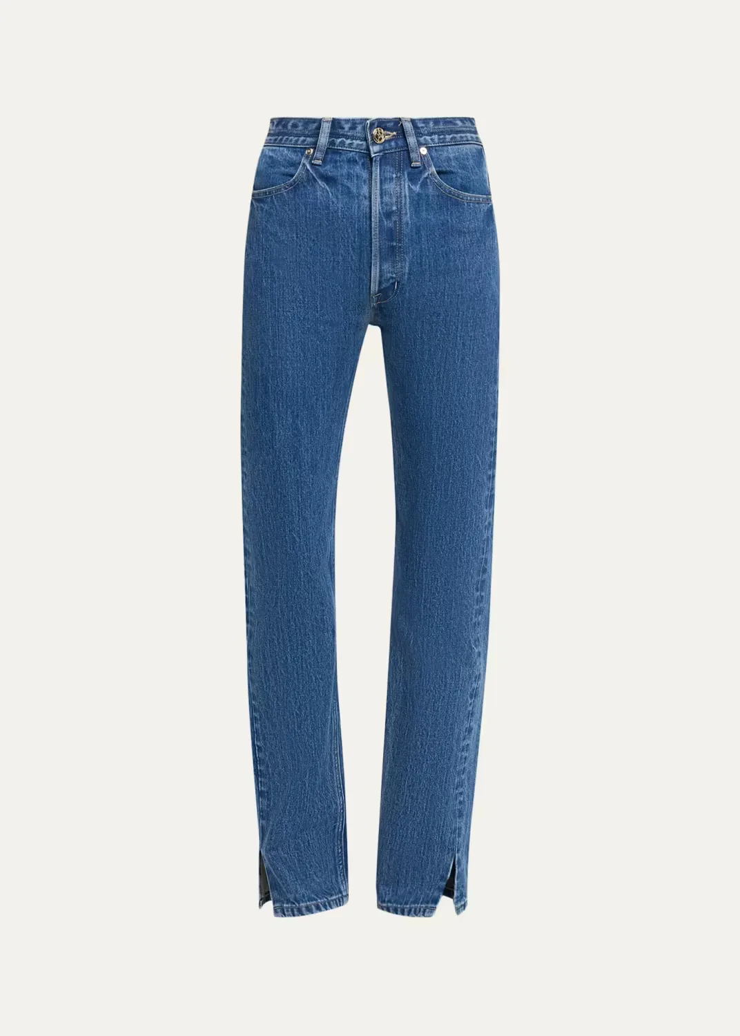 Agnes Split Hem Slim-Leg Jeans