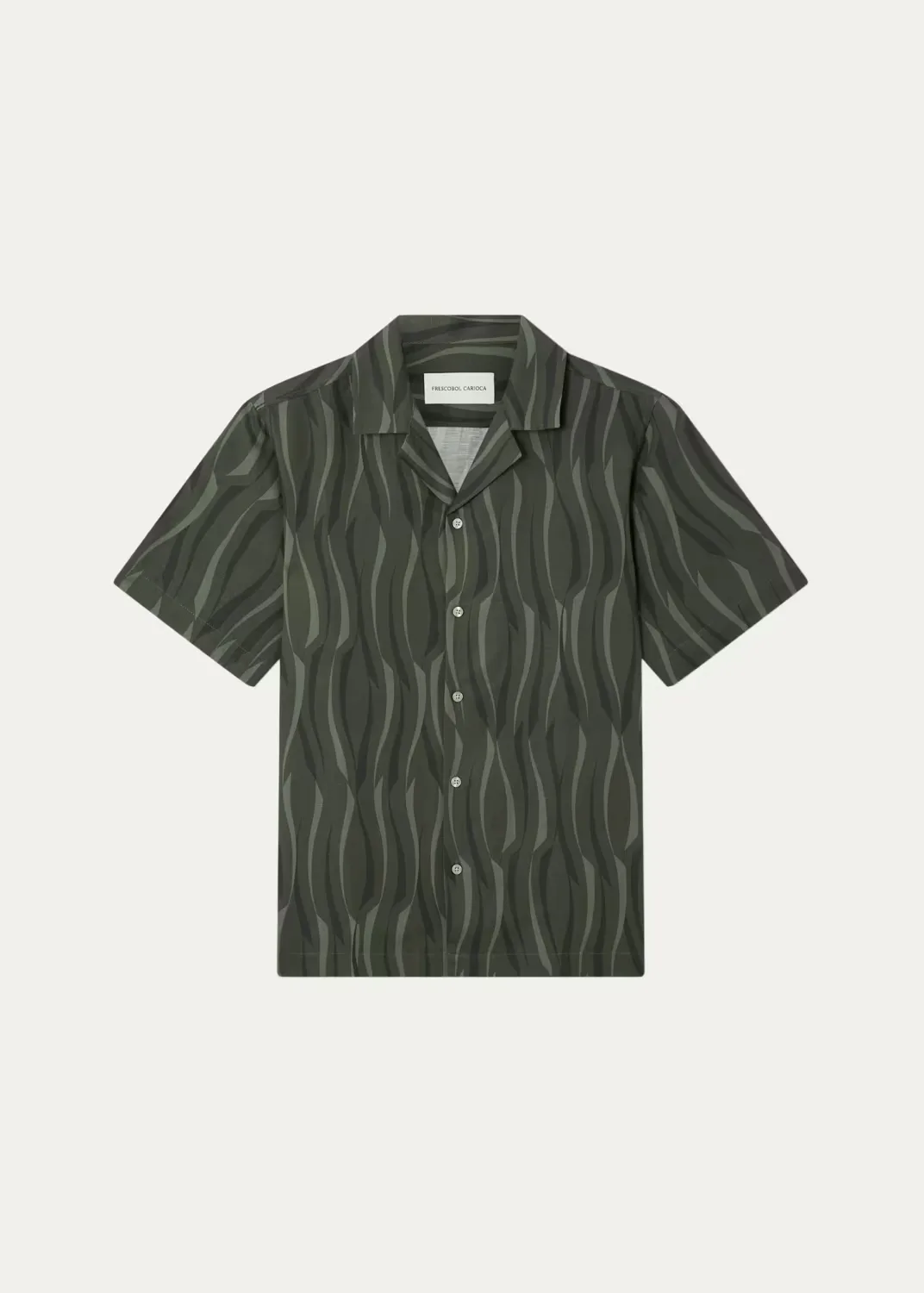 Abstract Lyocell and Linen Short-Sleeve Shirt by Frescobol Carioca