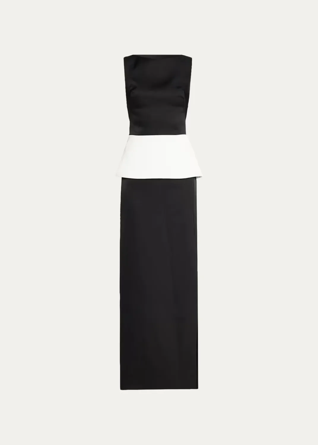 Sirel Sleeveless Peplum Column Gown by SIMKHAI