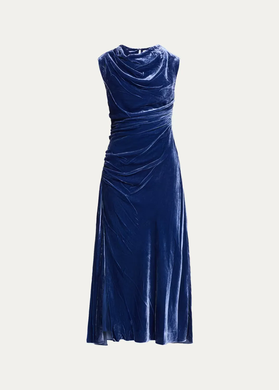 Burke Draped Velvet Midi Dress by SIMKHAI