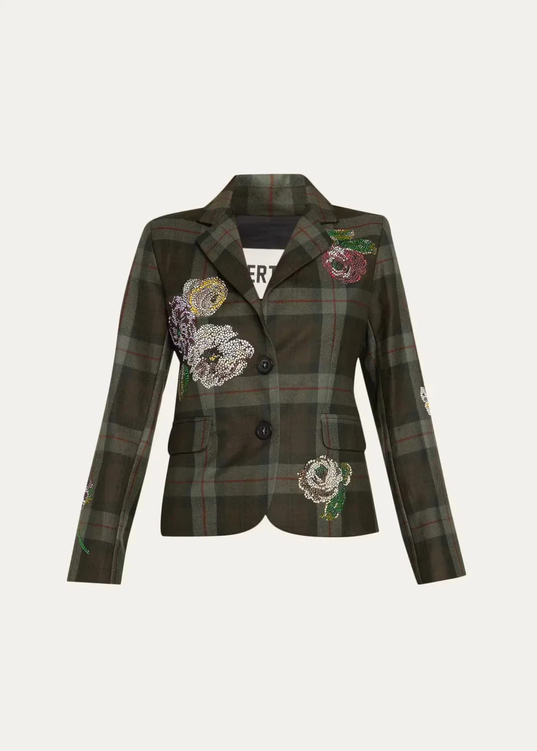 Scottish Rose Diamante Single-Breasted Classic Jacket by Libertine