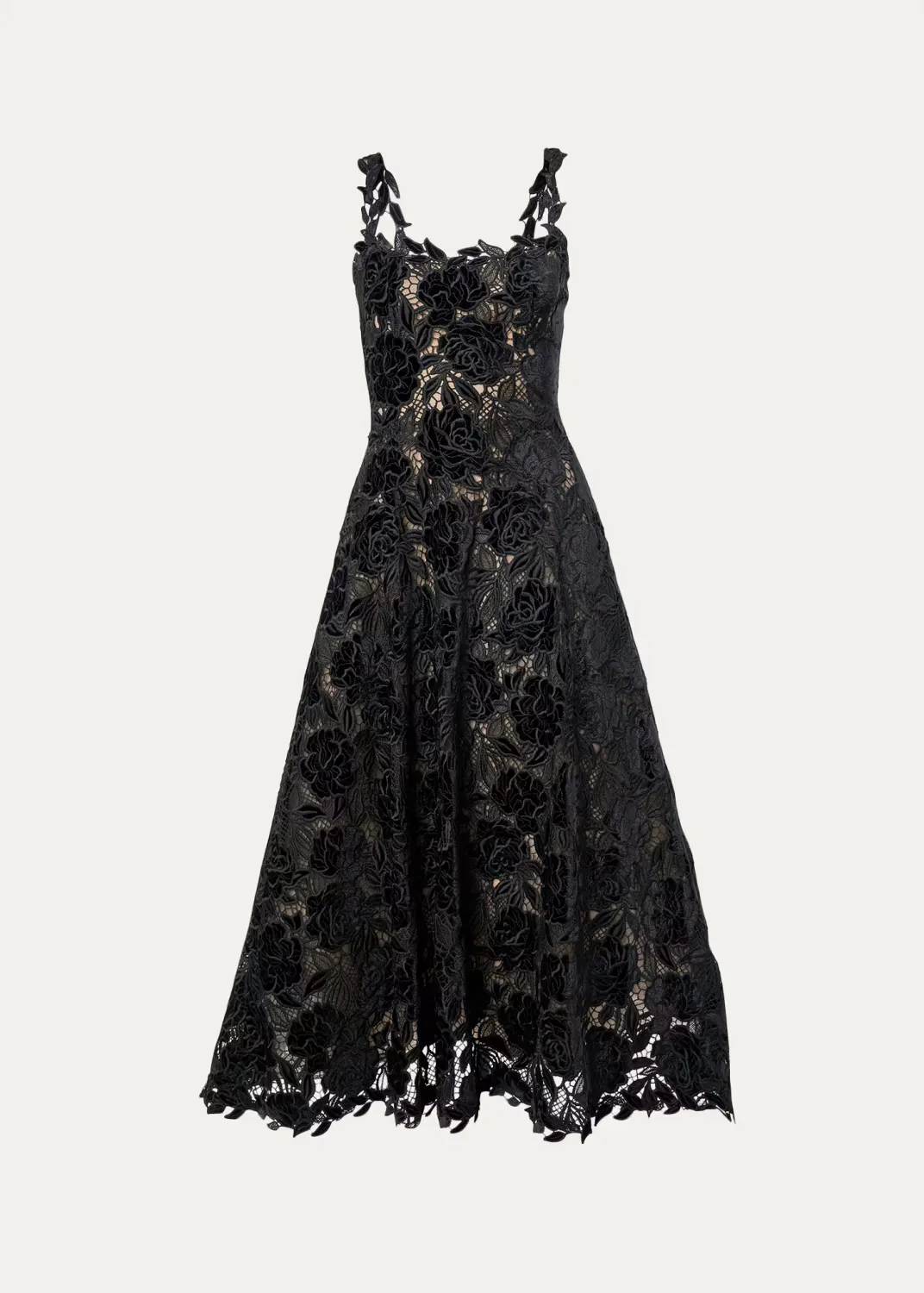 Chalet Floral Guipure Lace Midi Dress