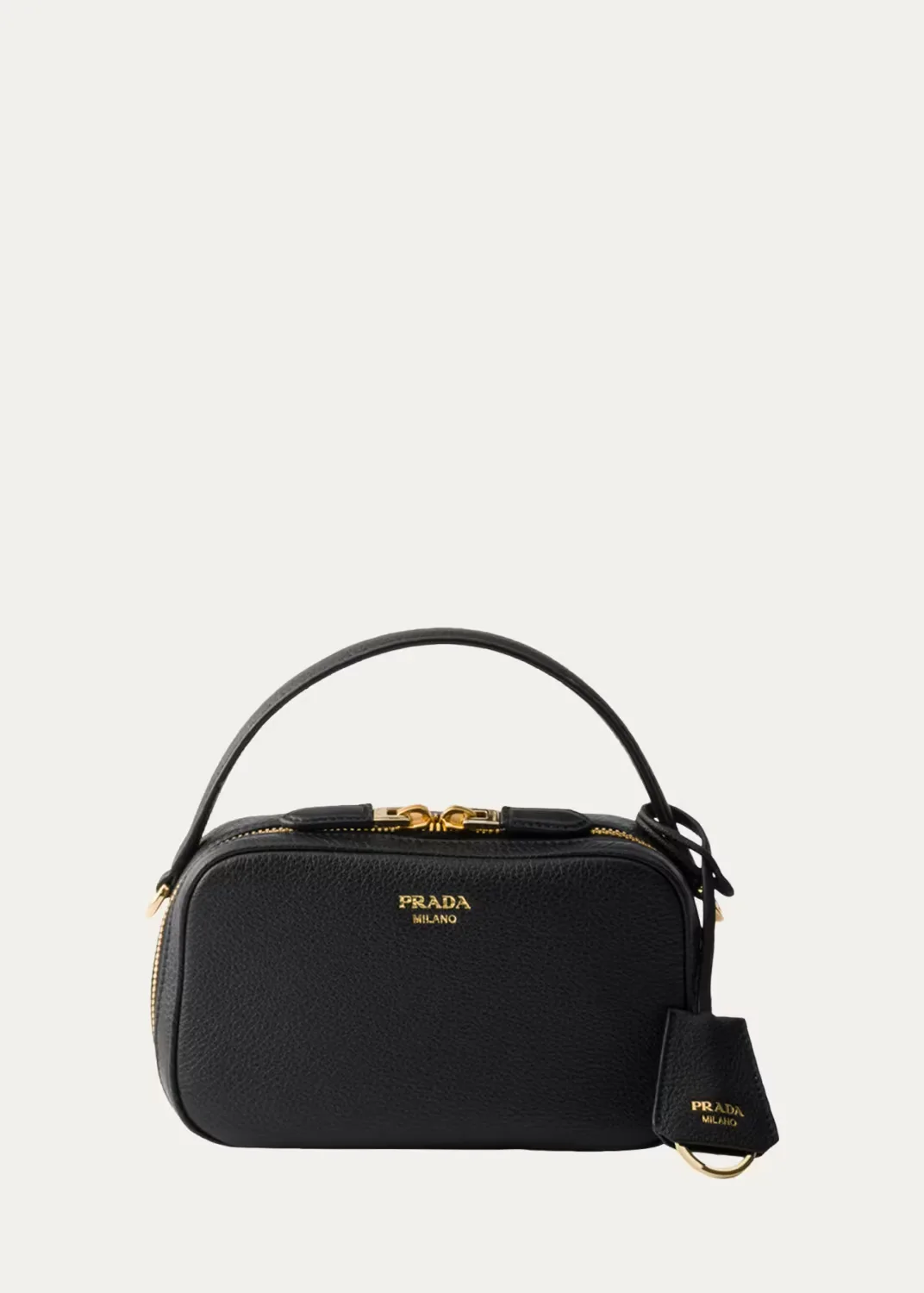 Odette Mini Grain Leather Top-Handle Bag by Prada