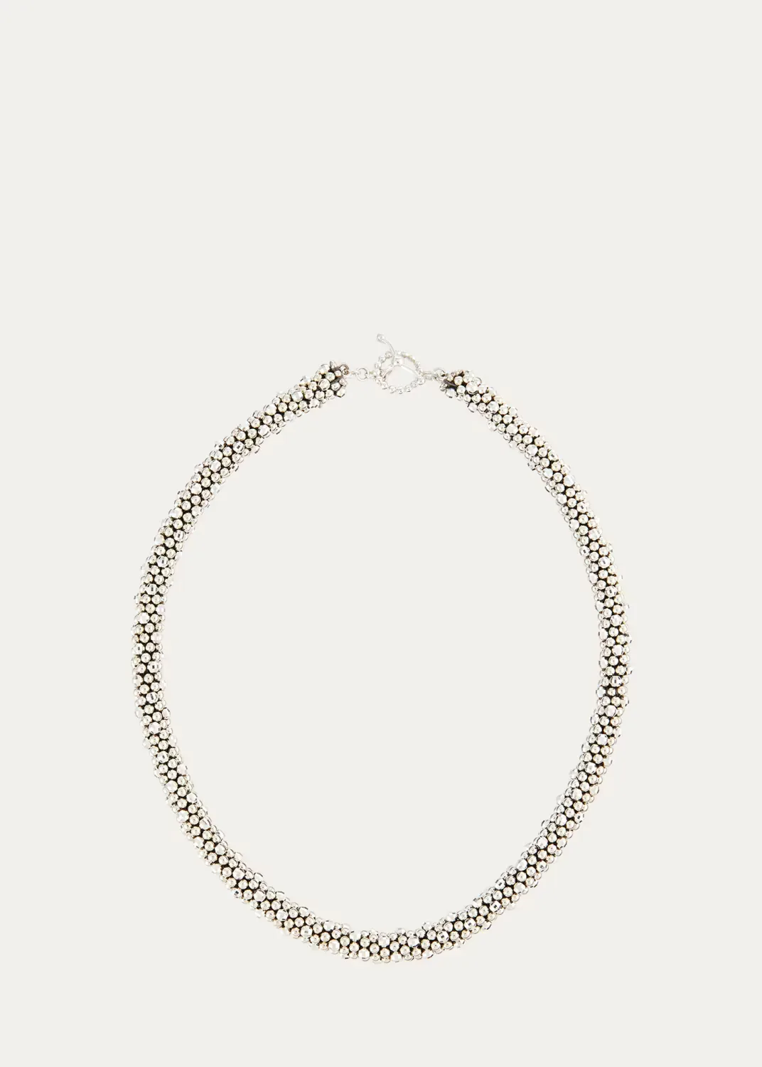 Irina Faceted Sterling Silver Bead Necklace by Meredith Frederick