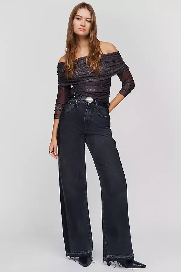 Frida High Rise Wide Leg Flare Jeans by AMO
