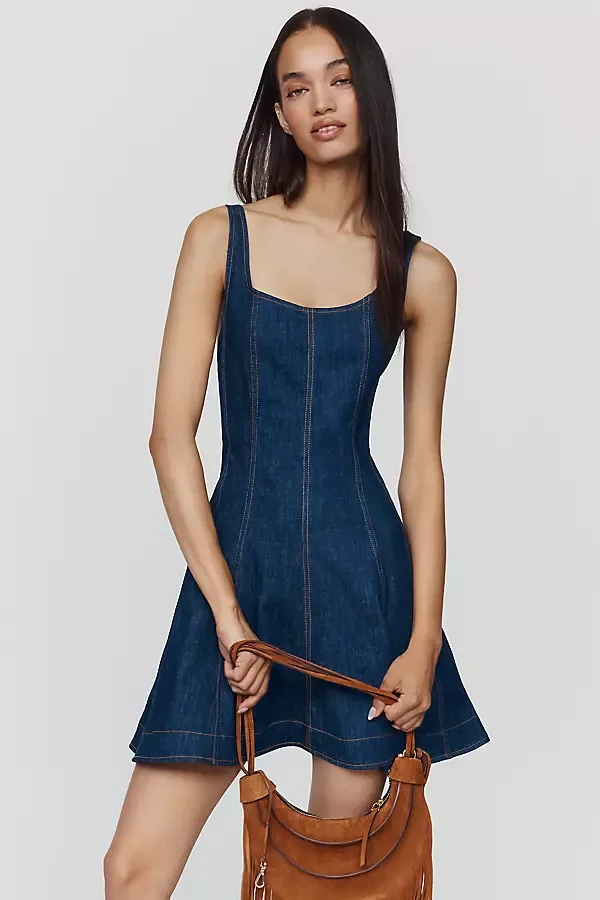 Denim Corset Mini Dress by Anthropologie