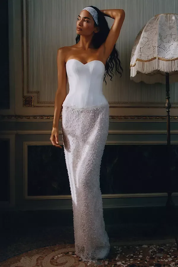 Helsi x Anthropologie Weddings Isabelle Bustier Gown