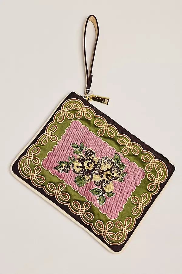 Lacey Embroidered Clutch by ALMAIS