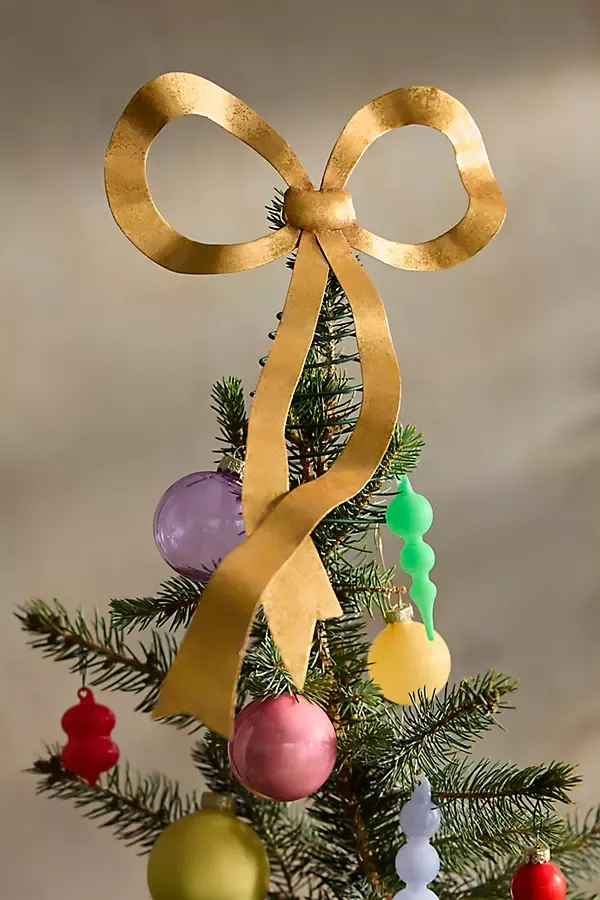 Golden Bow Tree Topper by Terrain
