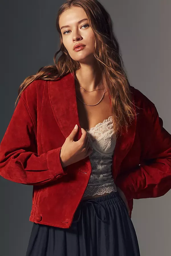 Suede Collared Jacket