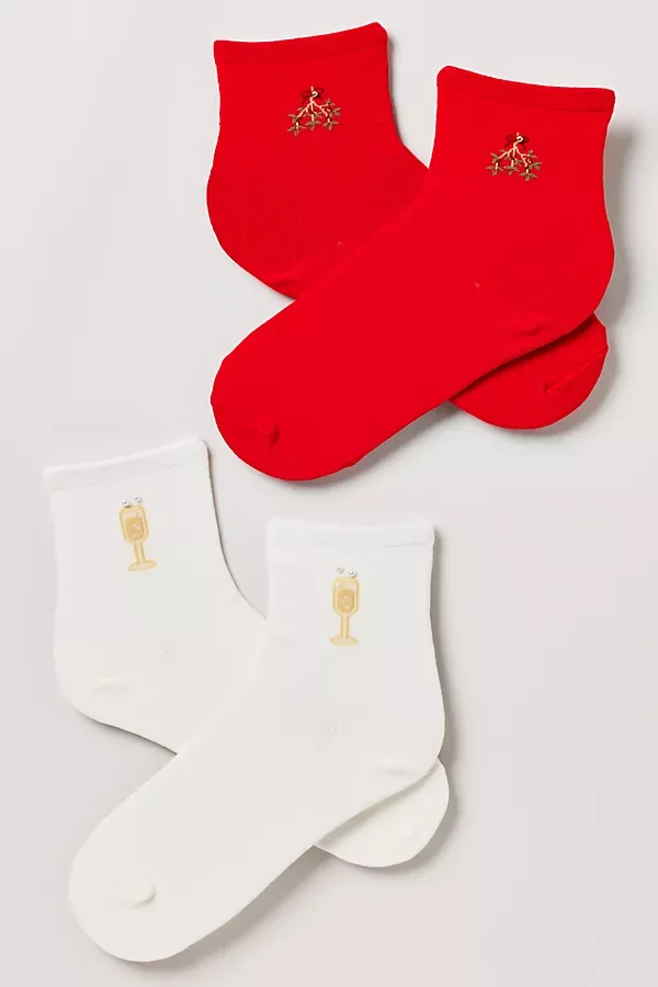 Knit Icon Trouser Socks, Set of 2 by Anthropologie