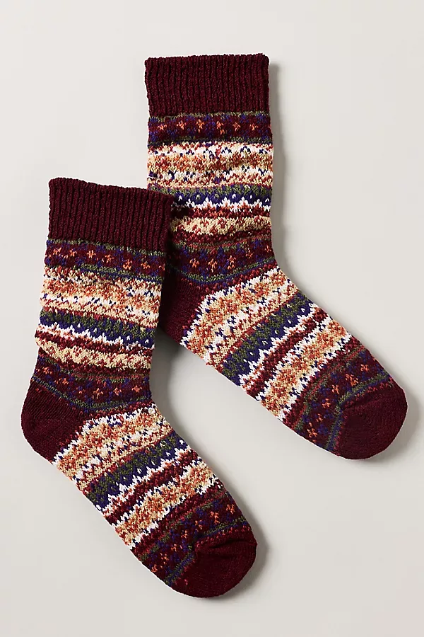 Cotton Fair Isle Socks by American Trench
