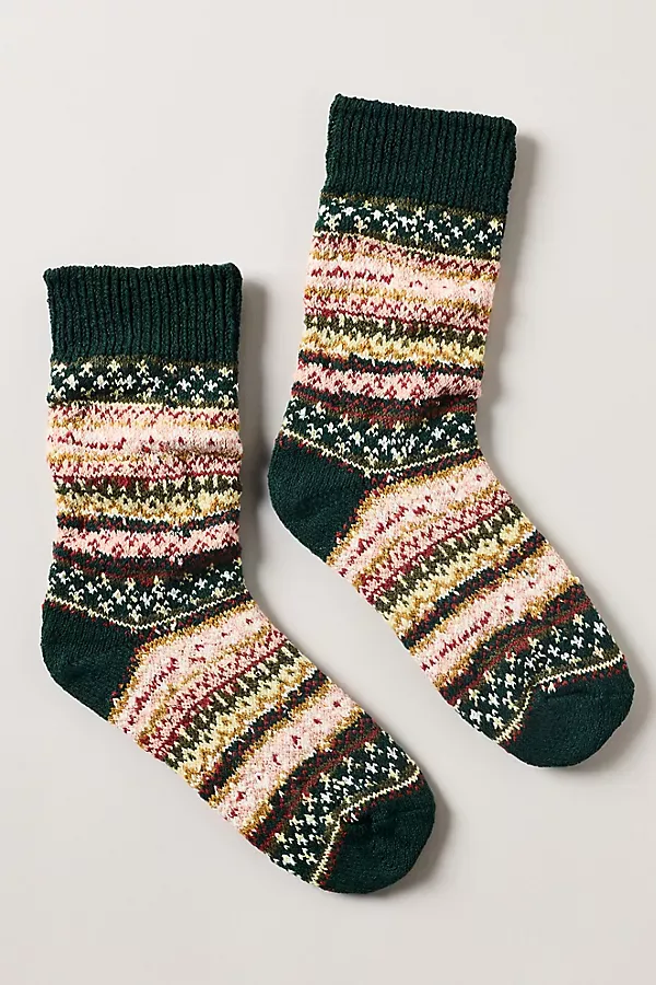 Cotton Fair Isle Socks