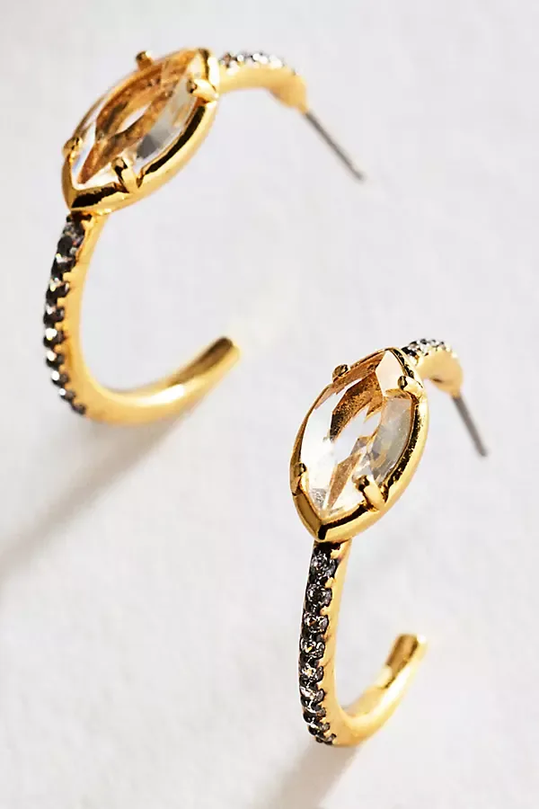 Two-Tone Marquise Earrings
