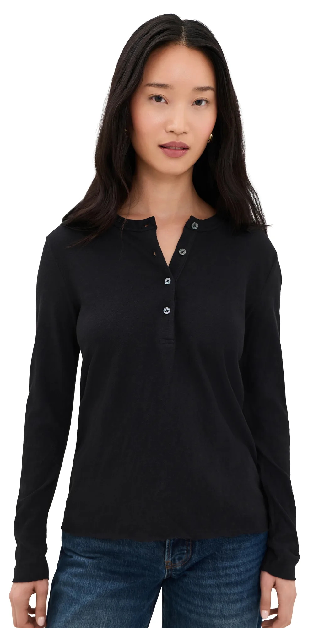 Slub Jersey Tunic Henley by James Perse