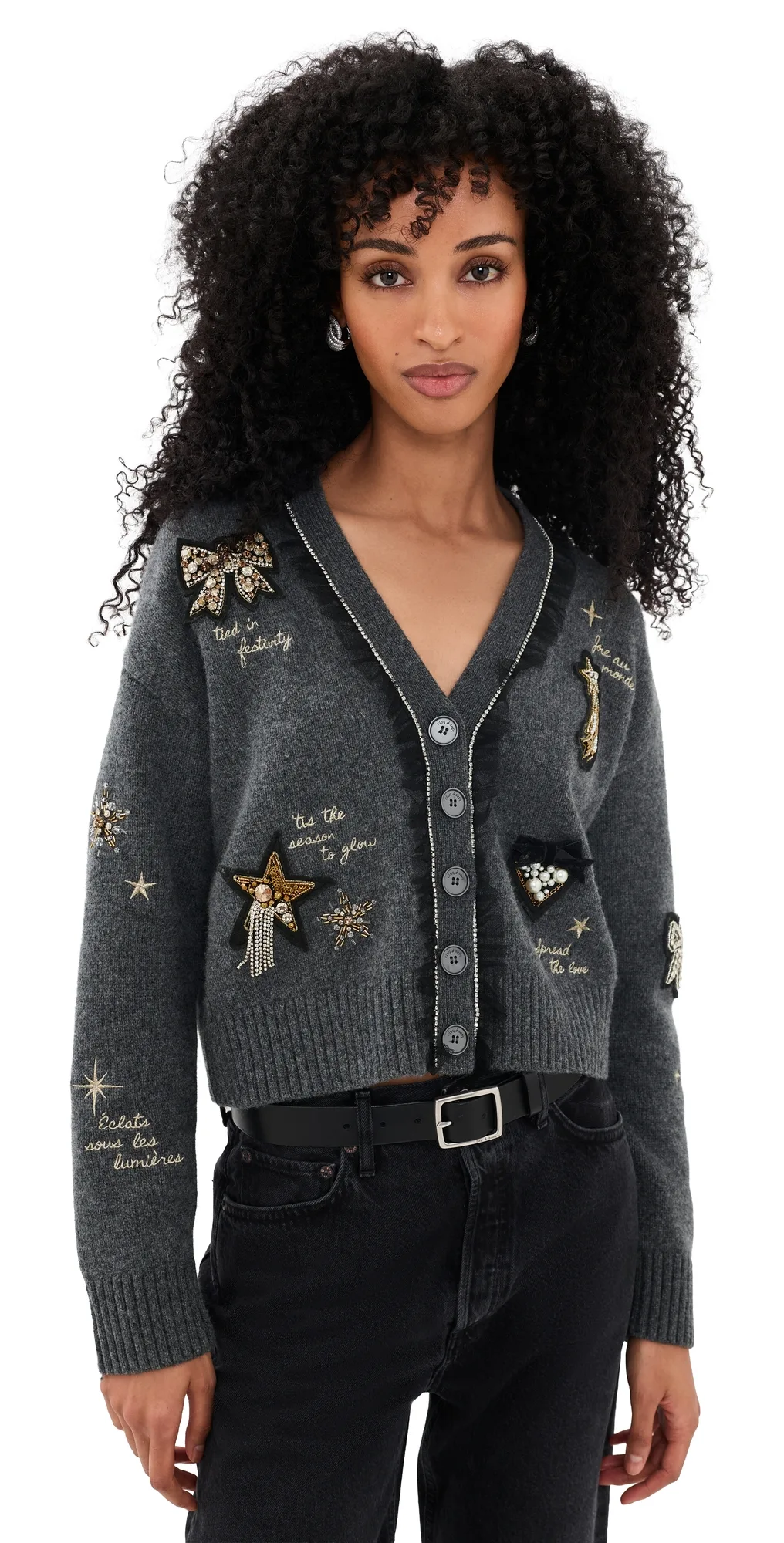 Holiday Doodles Cardigan by Cinq  Sept