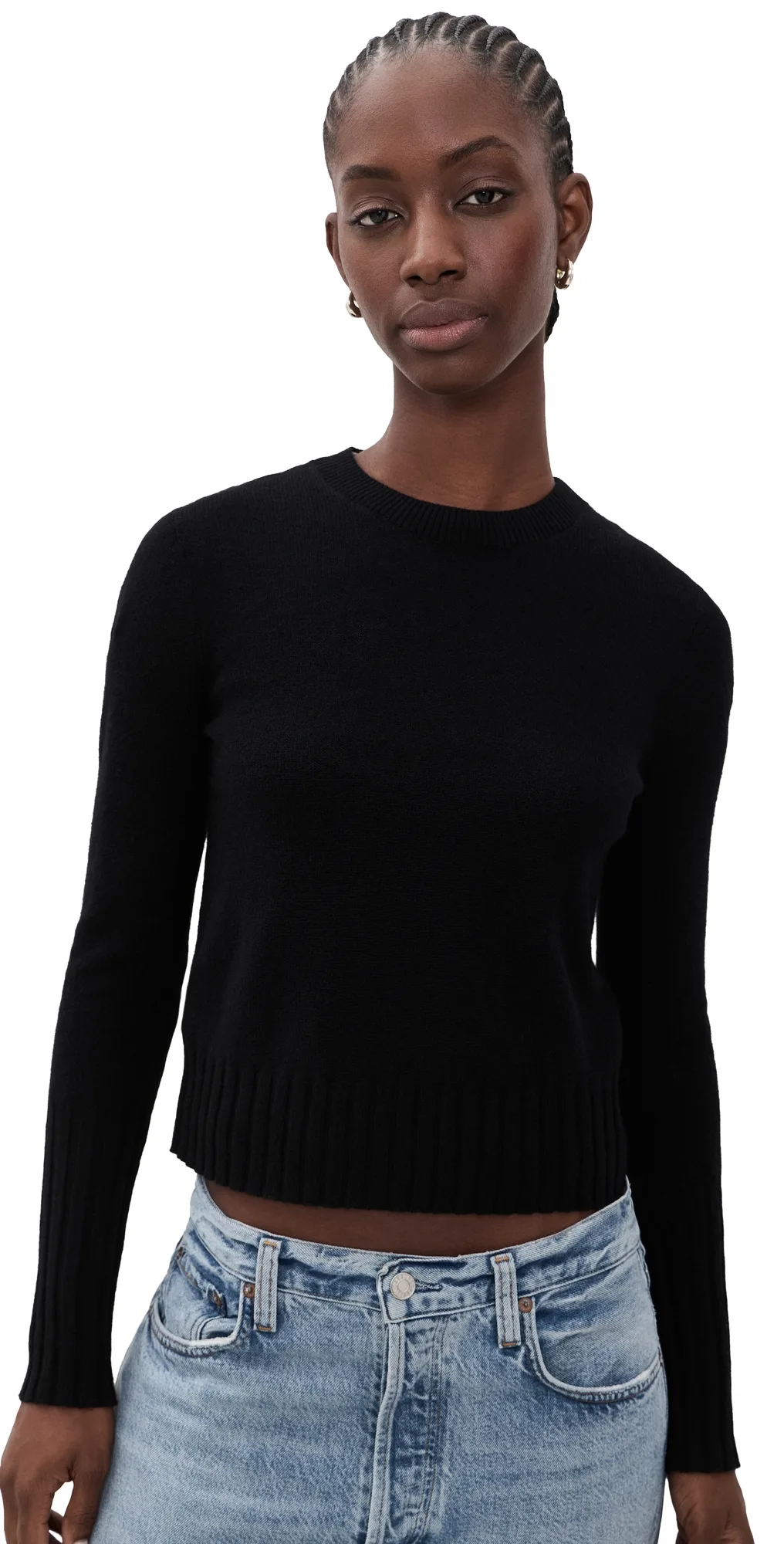 Guest in Residence Shrunken Crew Cashmere Sweater by Guest in Residence