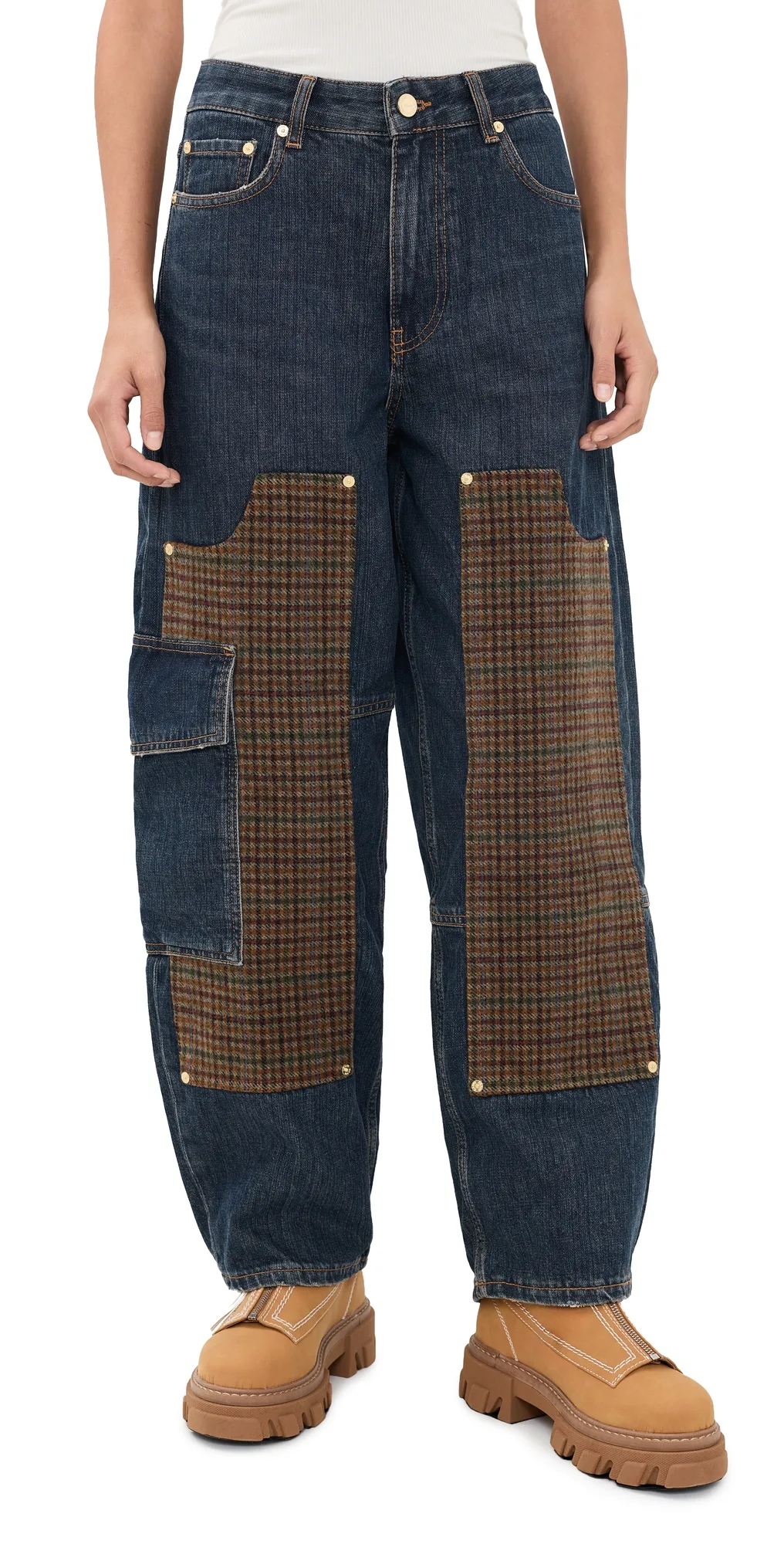 GANNI Slub Mix Denim Audri Jeans by GANNI