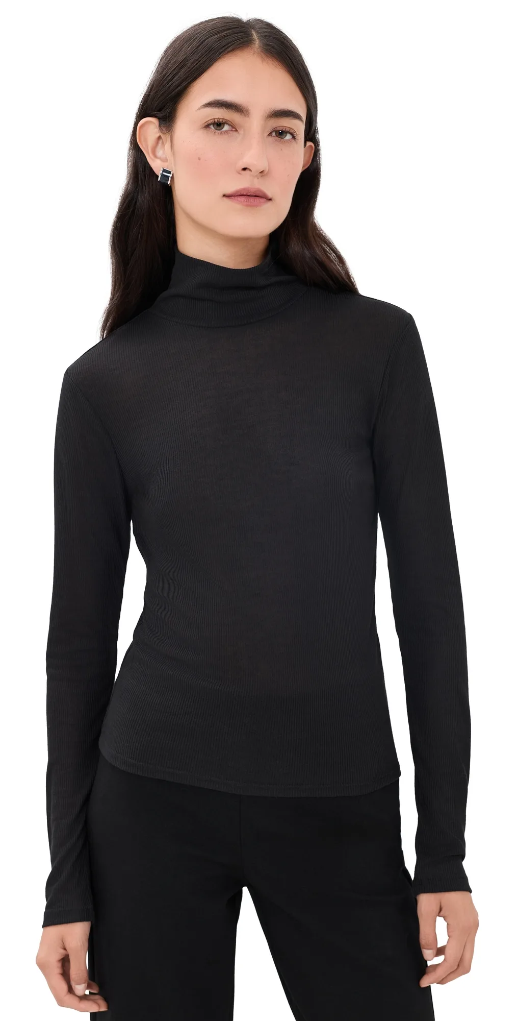 The Sheer Rib Turtleneck by GOOD AMERICAN