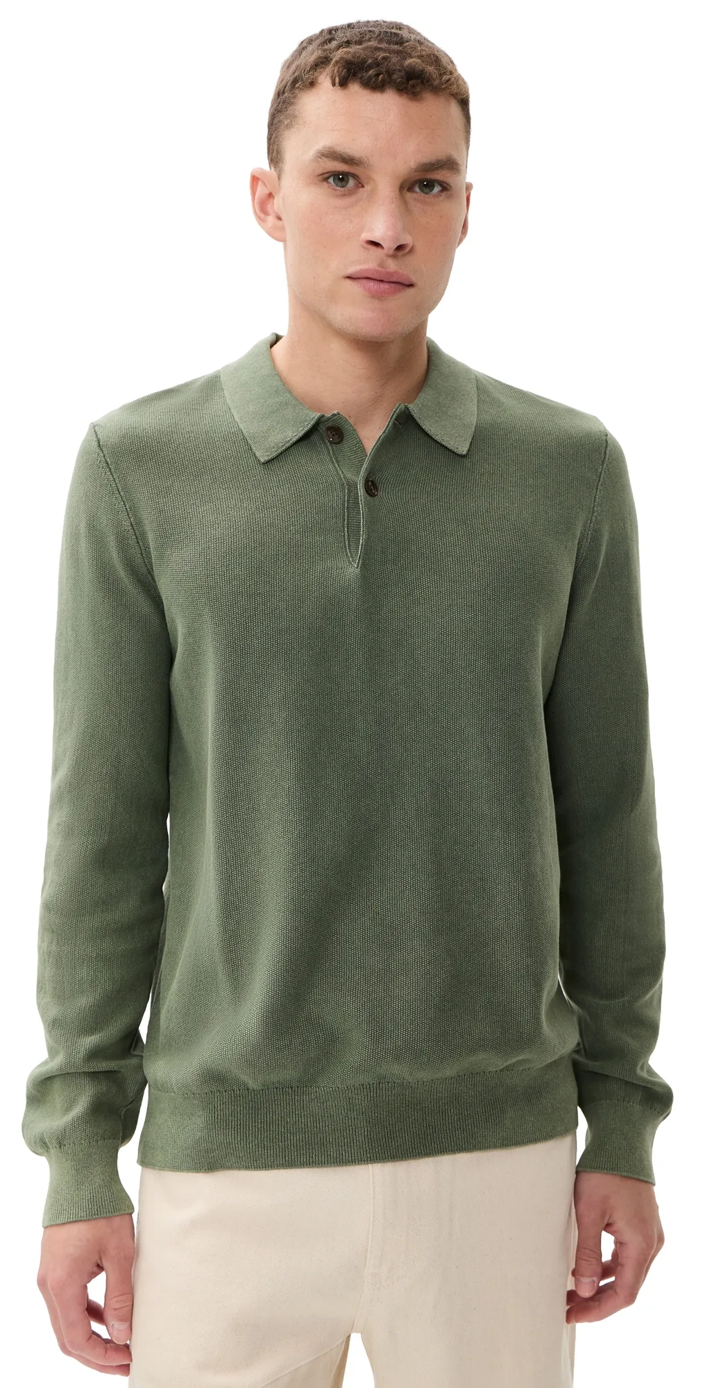 Long Sleeve Sunwashed Sweater Polo