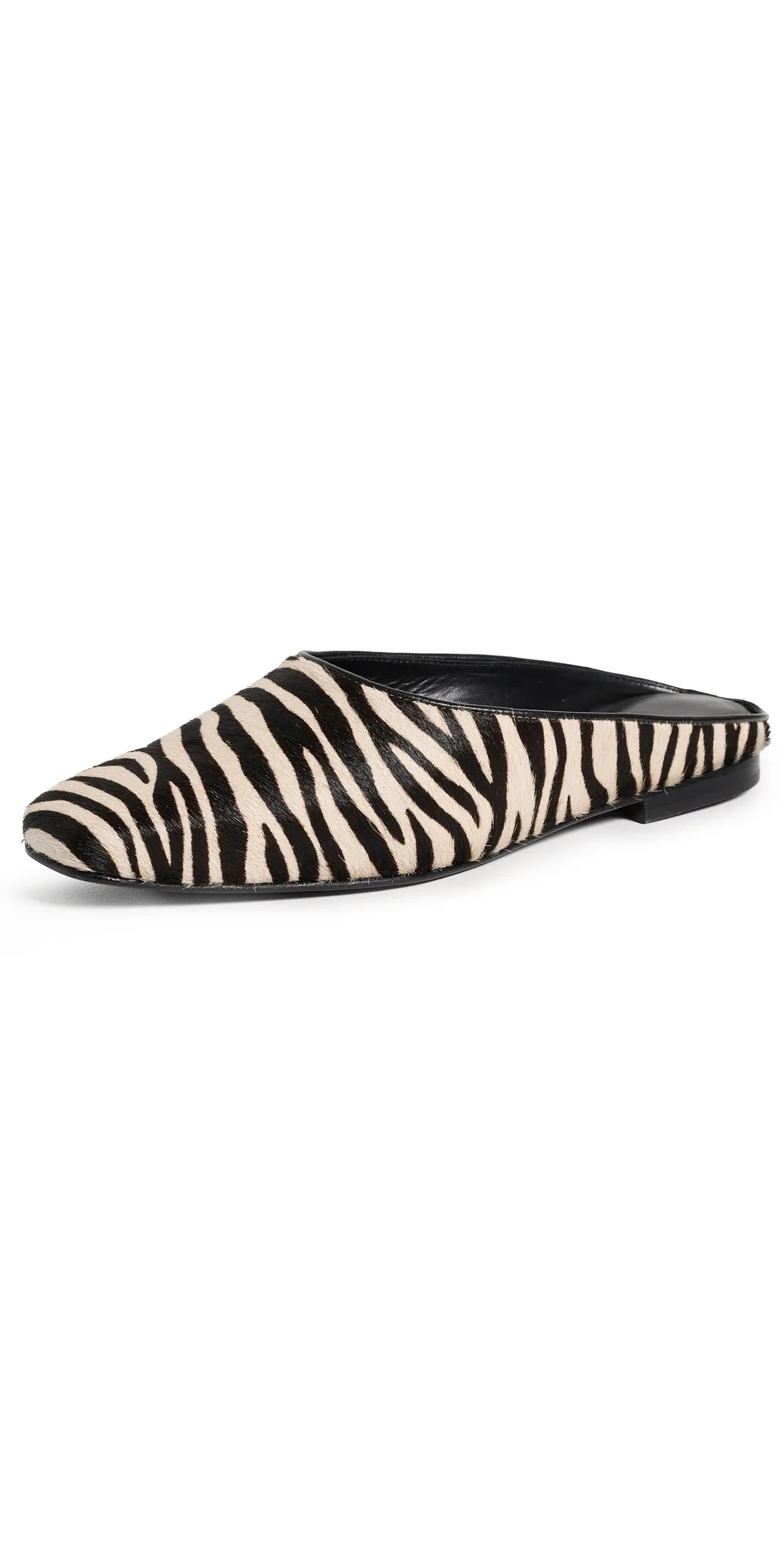 The Clara Mules Tan Zebra Haircalf by Margaux