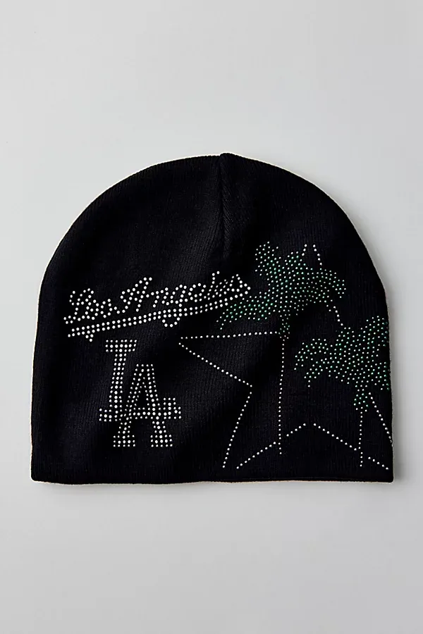 MLB Los Angeles Dodgers Rhinestone Stud Beanie by Mitchell & Ness