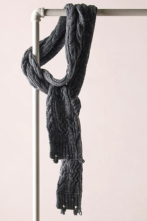 Coal Cable Knit Scarf by Free People