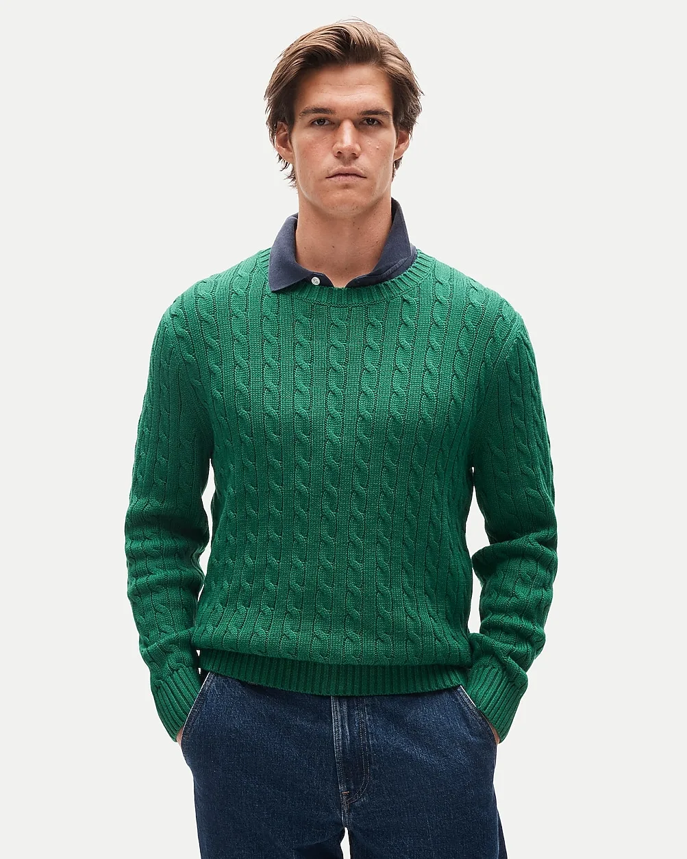 Heritage Cotton Cable-Knit Sweater by J.Crew