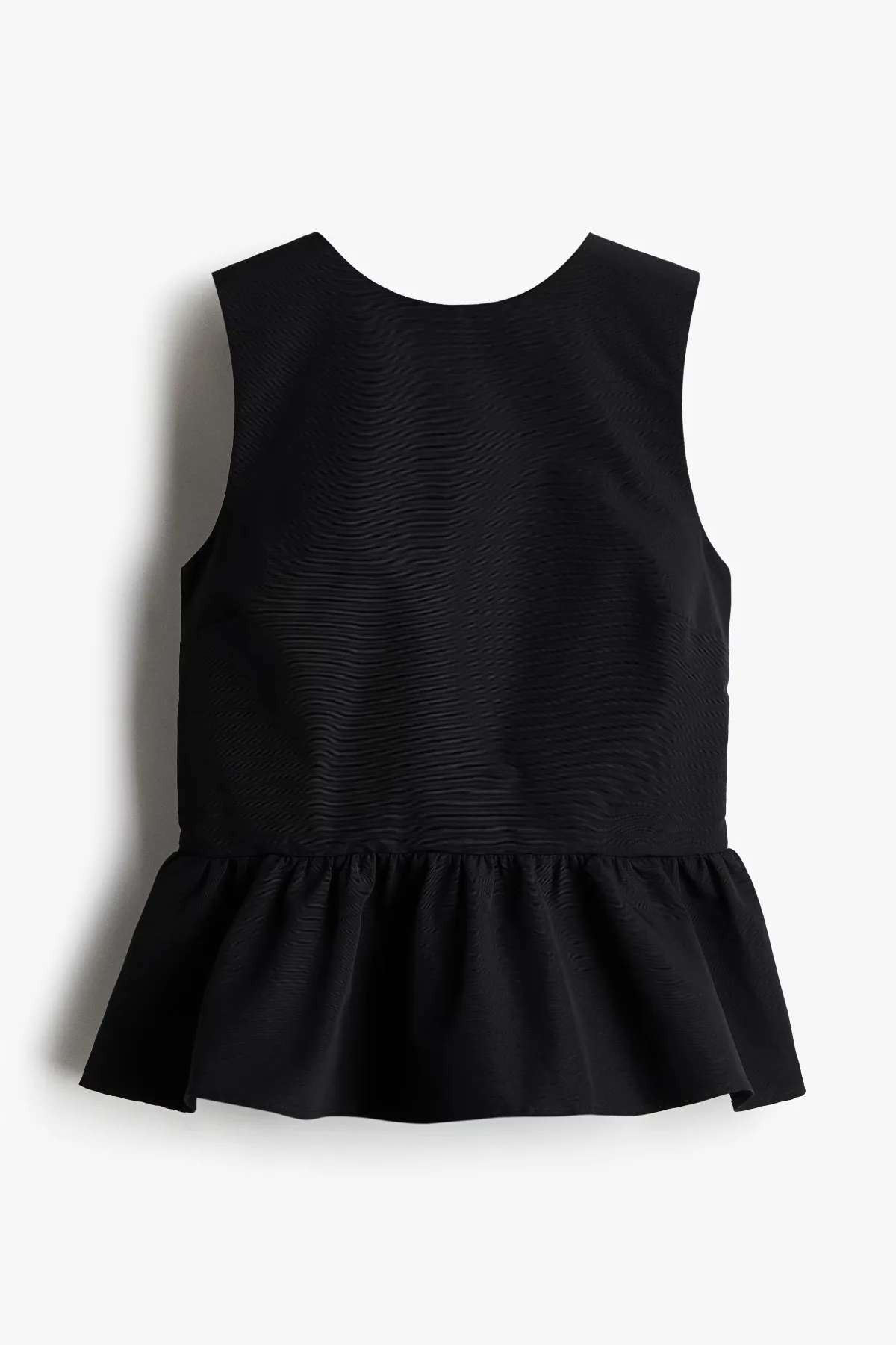 Tie-Detail Peplum Top