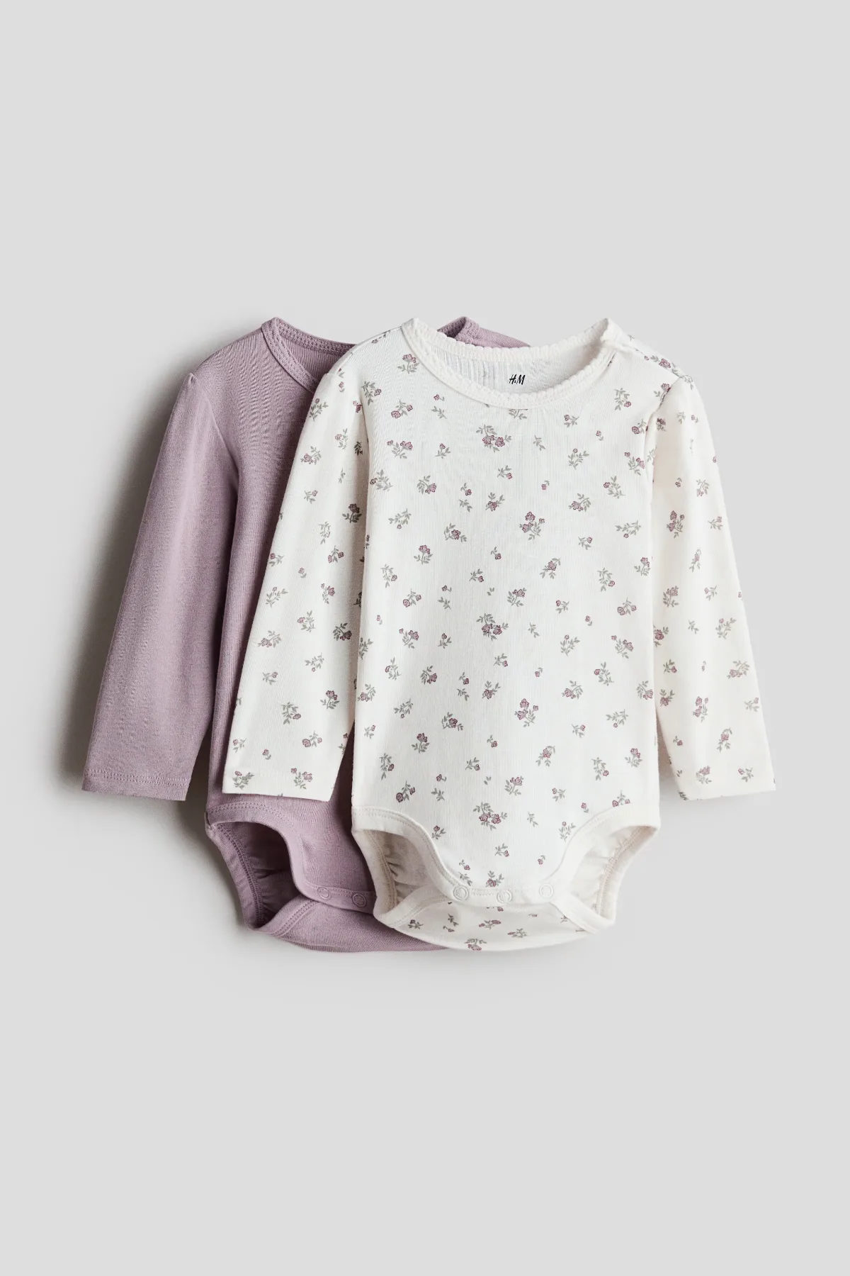 2-Pack Cotton Bodysuits by H&M