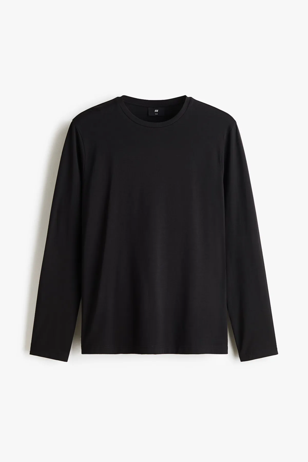 Slim-Fit Long-Sleeved Supima Cotton T-Shirt by H&M