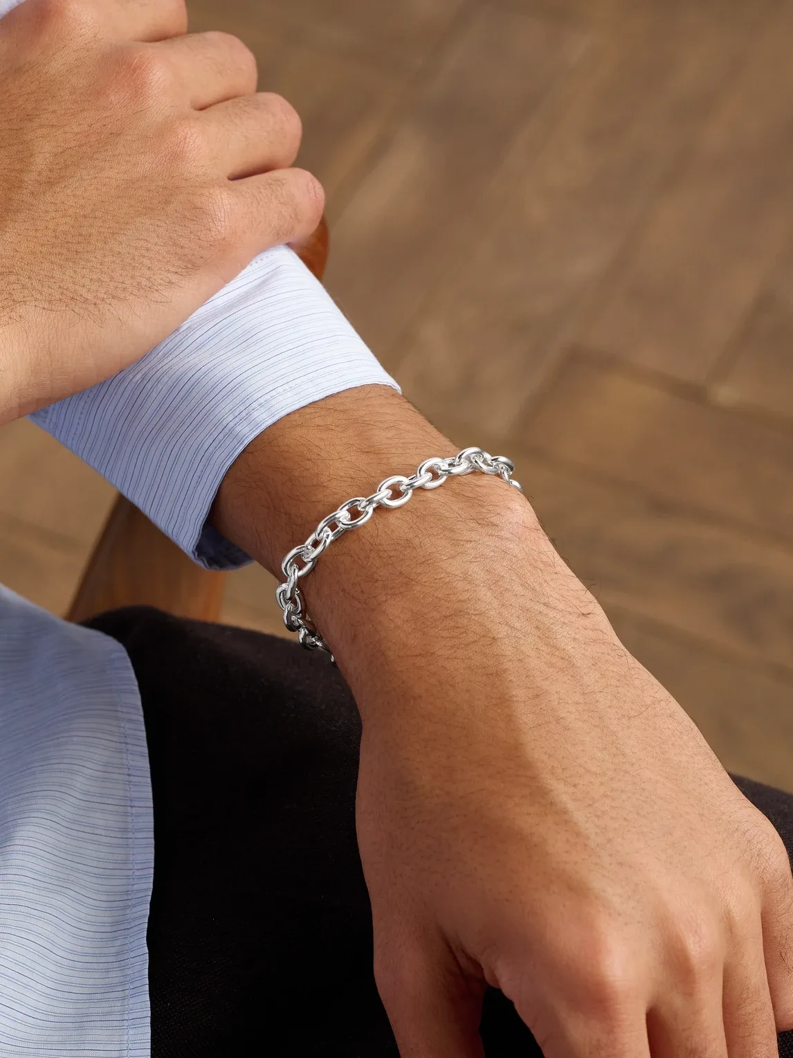 Percep Sterling Silver Chain Bracelet by Maor