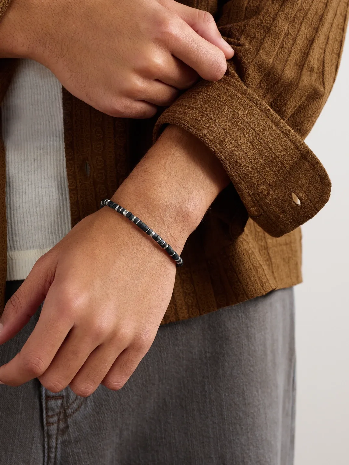 Dryp Sterling Silver Beaded Bracelet by Maor