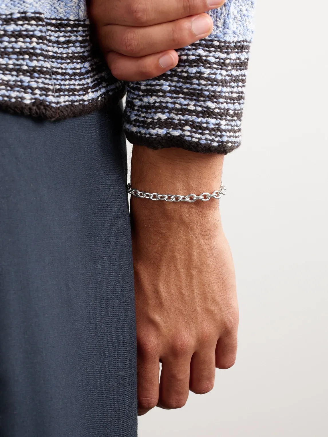 Plaun Sterling Silver Chain Bracelet by Maor