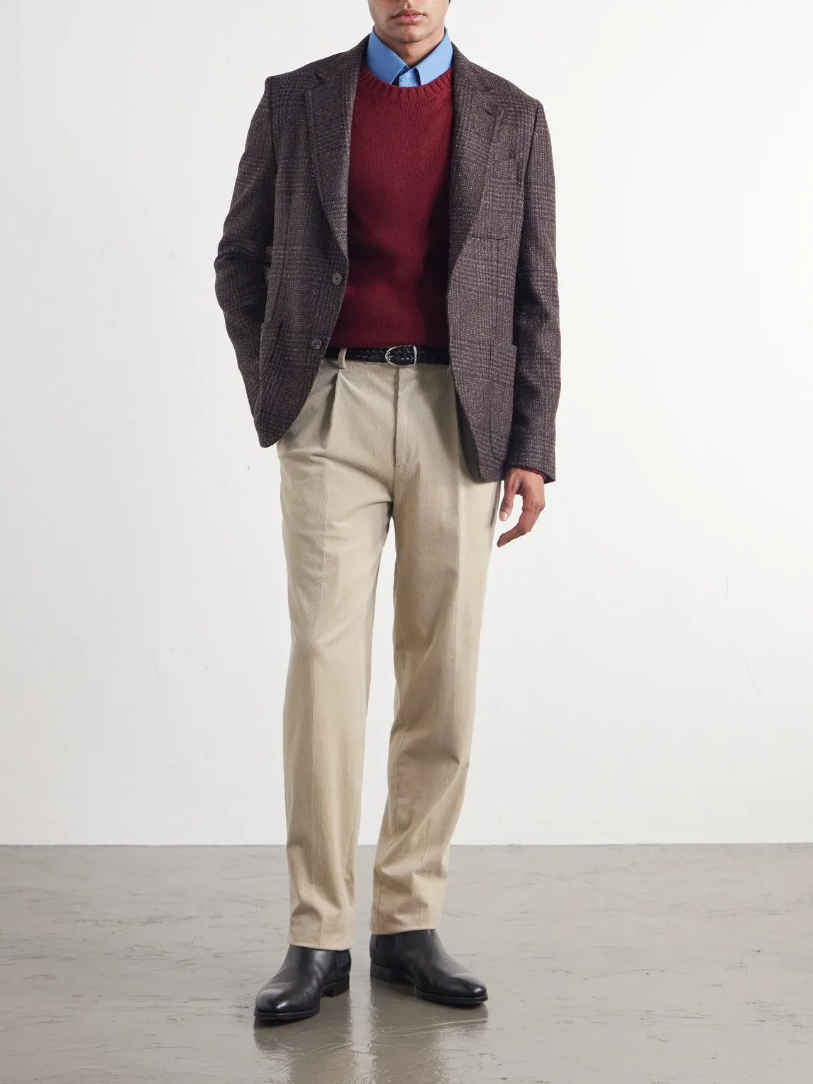 Pleated Straight-Leg Cotton-Corduroy Trousers by Zegna