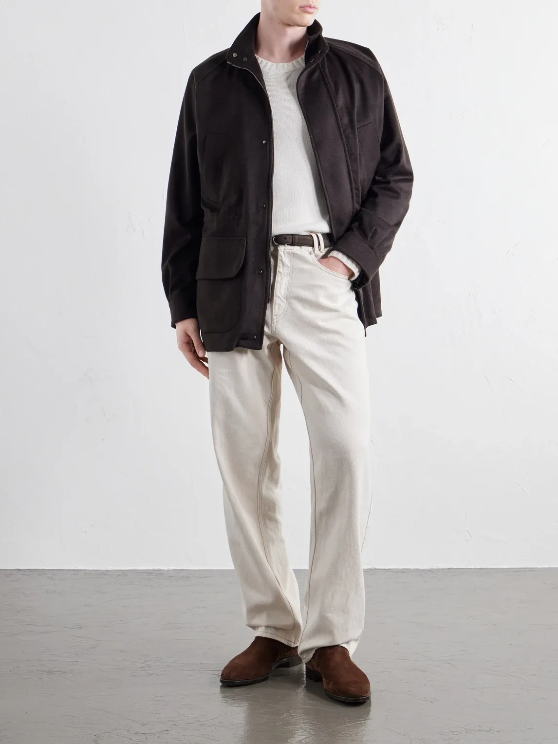 Traveler Brushed Cashmere-Twill Jacket by Stffa