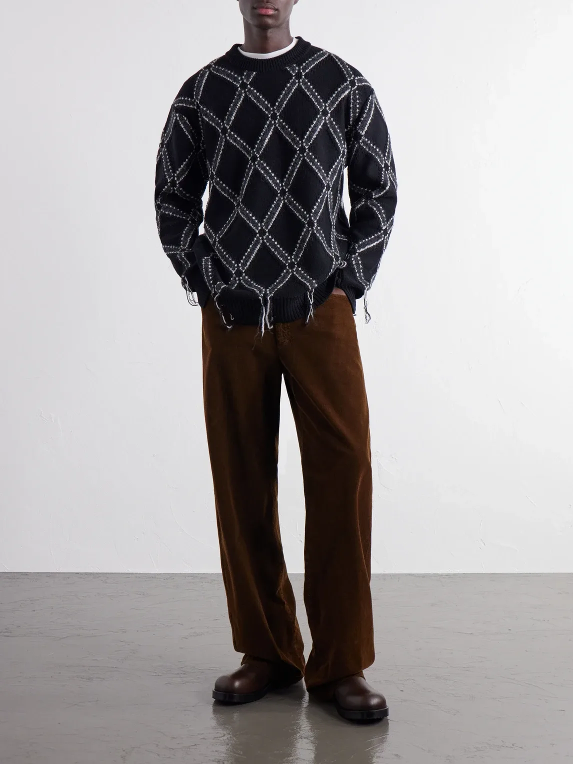 Intarsia Wool-Blend Sweater by Junya Watanabe