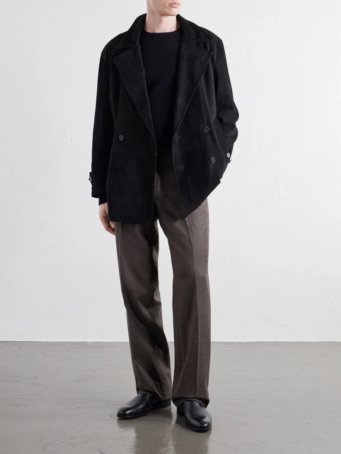 Double-Breasted Suede Jacket by Stffa