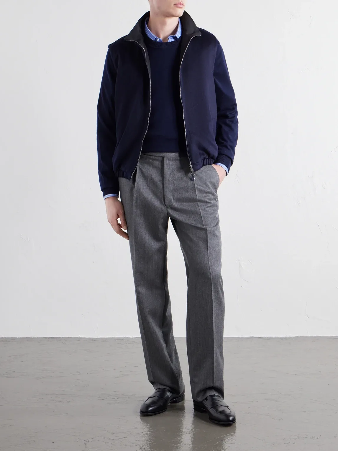 Reversible Brushed-Cashmere Gilet