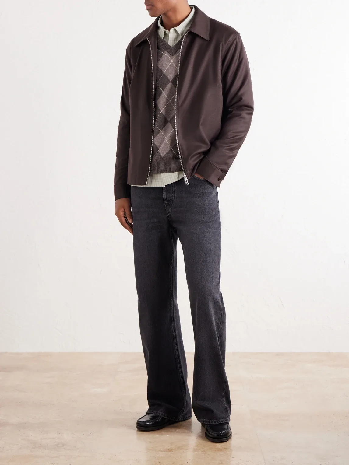 Alban 10052 Brushed Wool-Blend Flannel Blouson