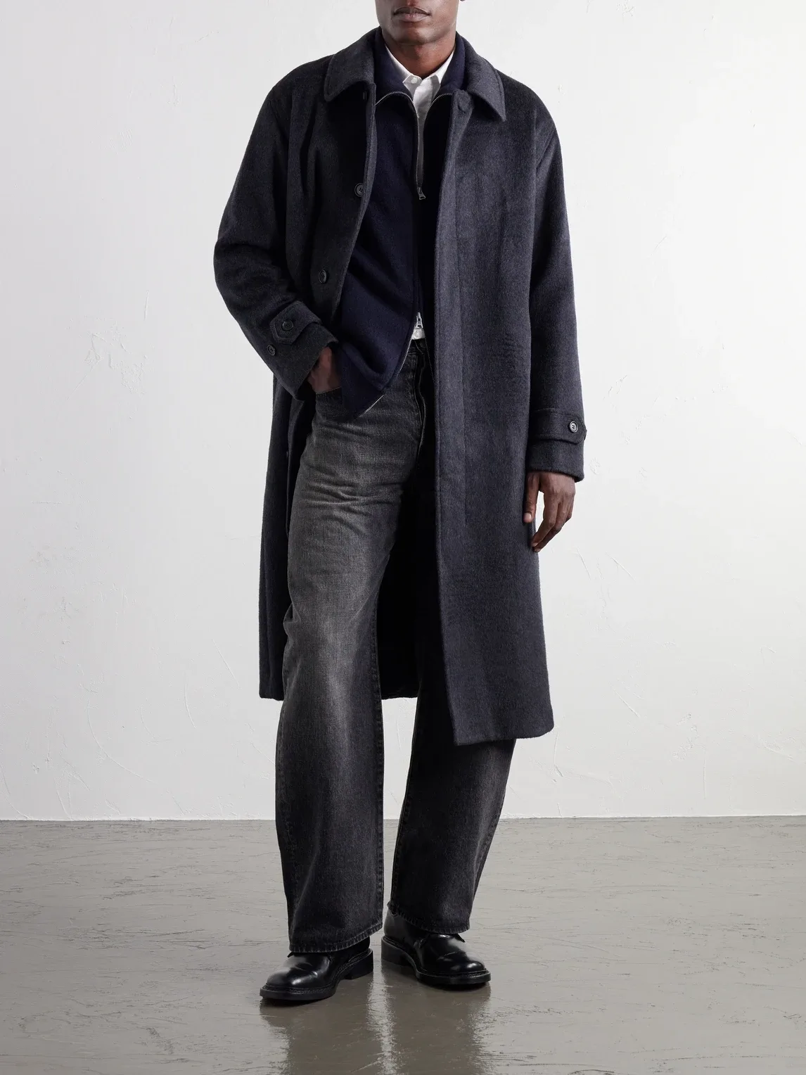 Gibson 80040 Brushed Wool-Blend Flannel Coat
