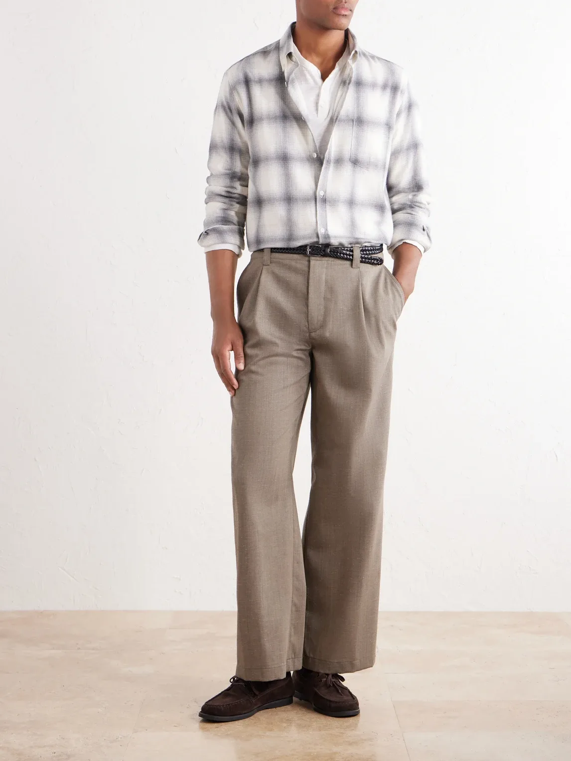 Checked Cotton-Flannel Shirt by Sunspel