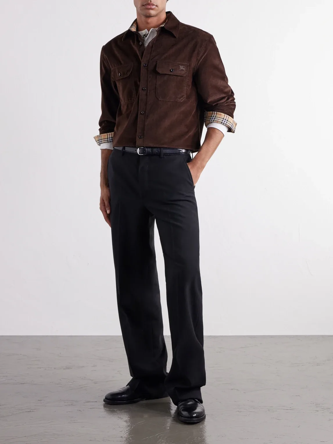 Logo-Embroidered Cotton-Corduroy Shirt