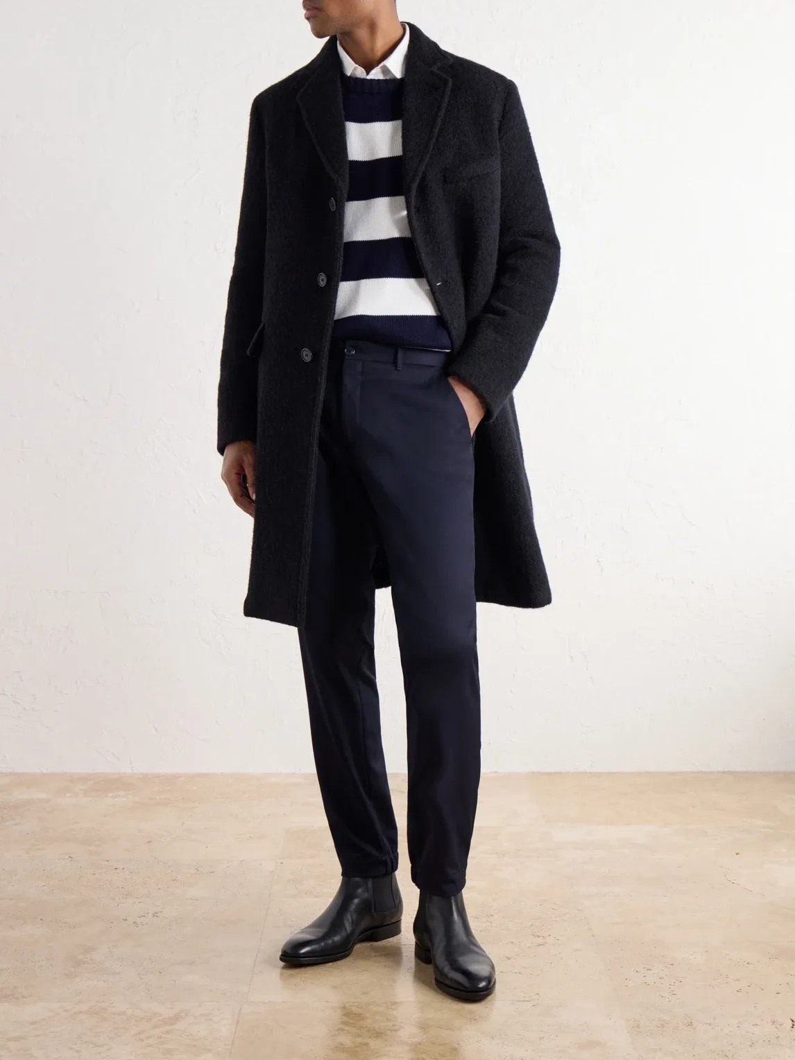 Montedoro Alpaca-Blend Boucl Coat by Slowear
