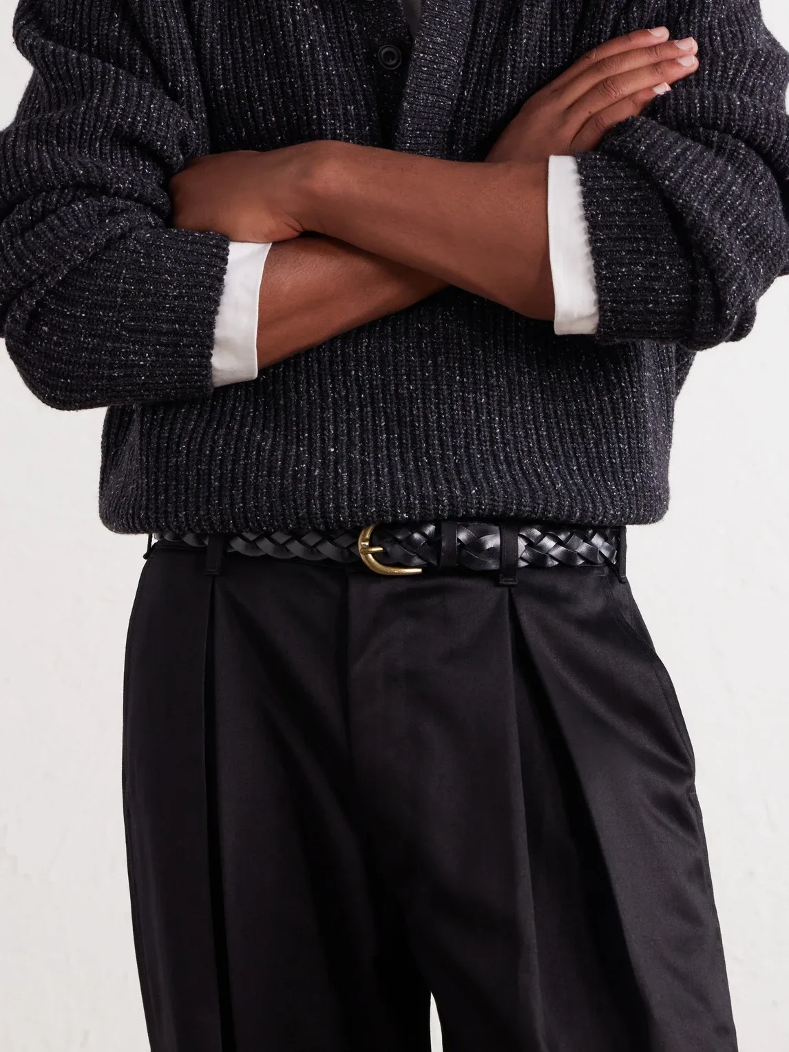 3cm Braided Leather Belt by Morjas
