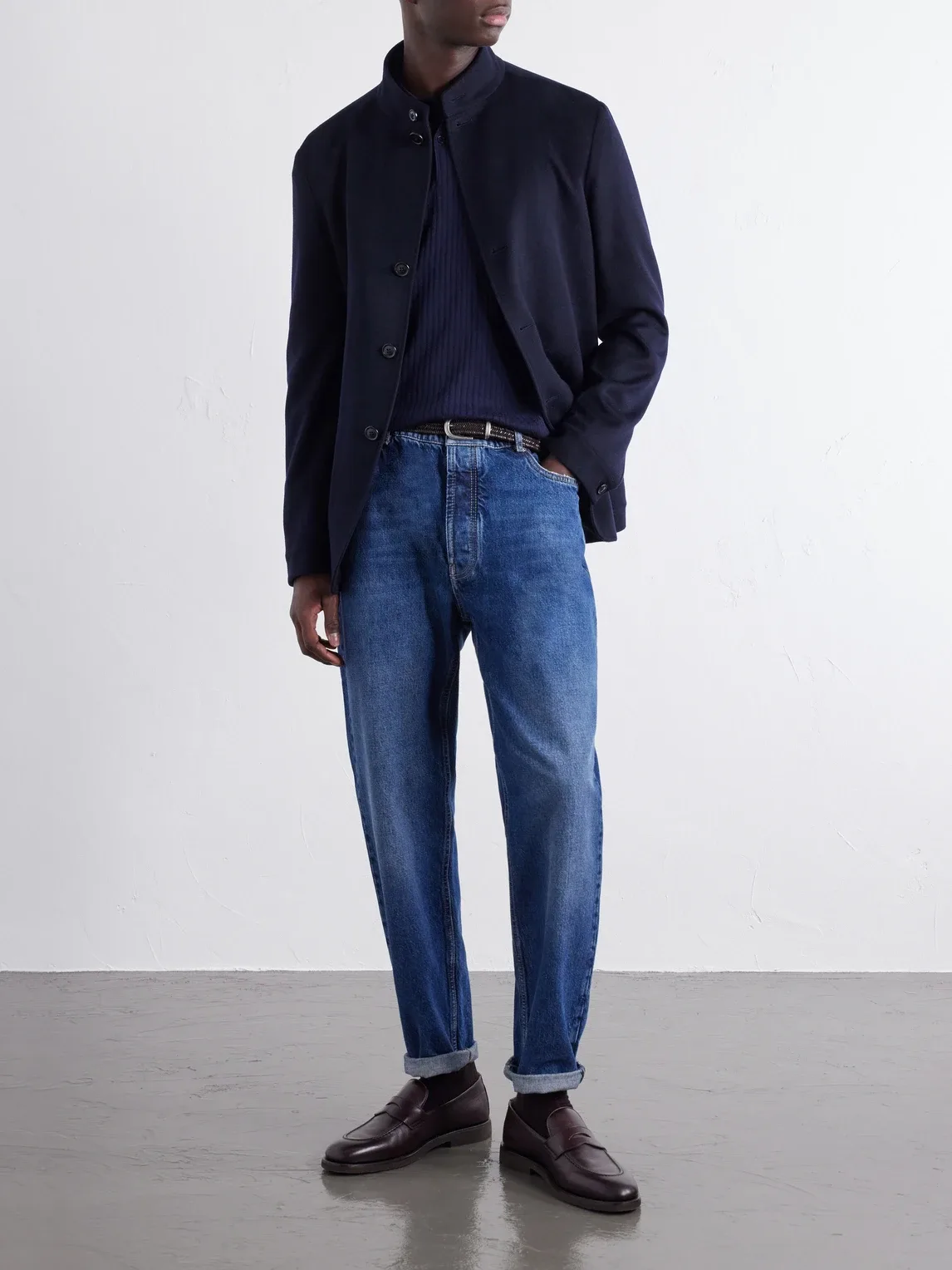 Il Conte Cashmere Brushed Coat by Zegna
