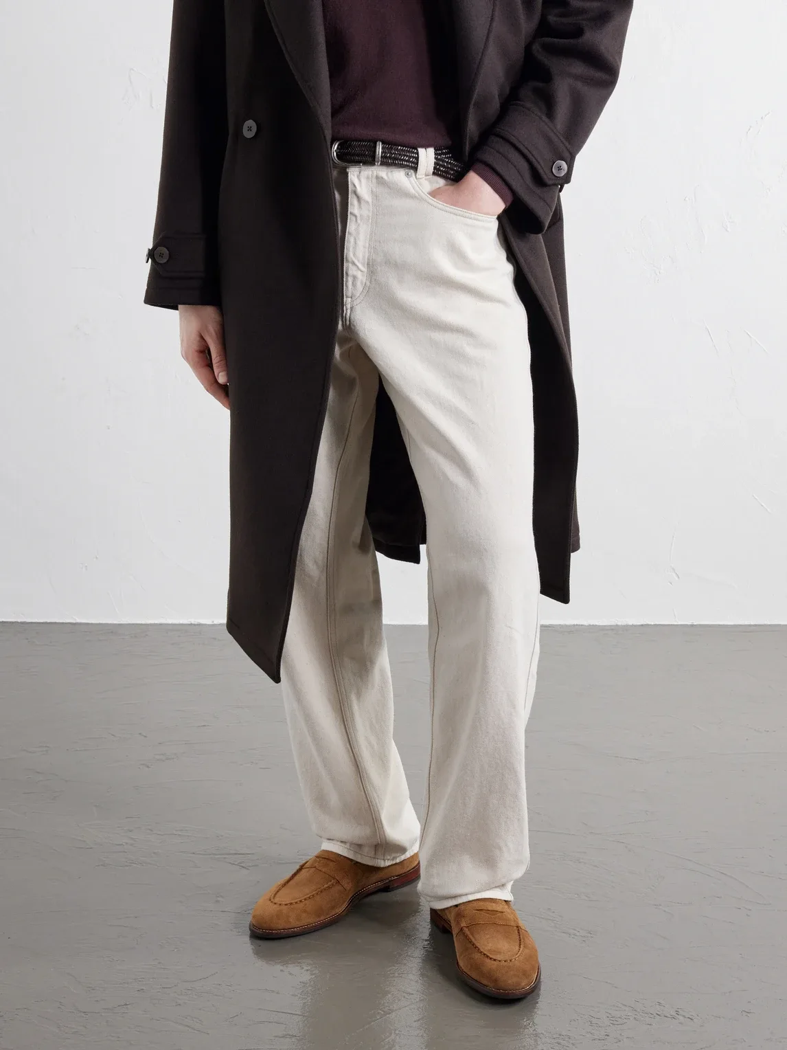 Lloyd Suede Penny Loafers by Grenson