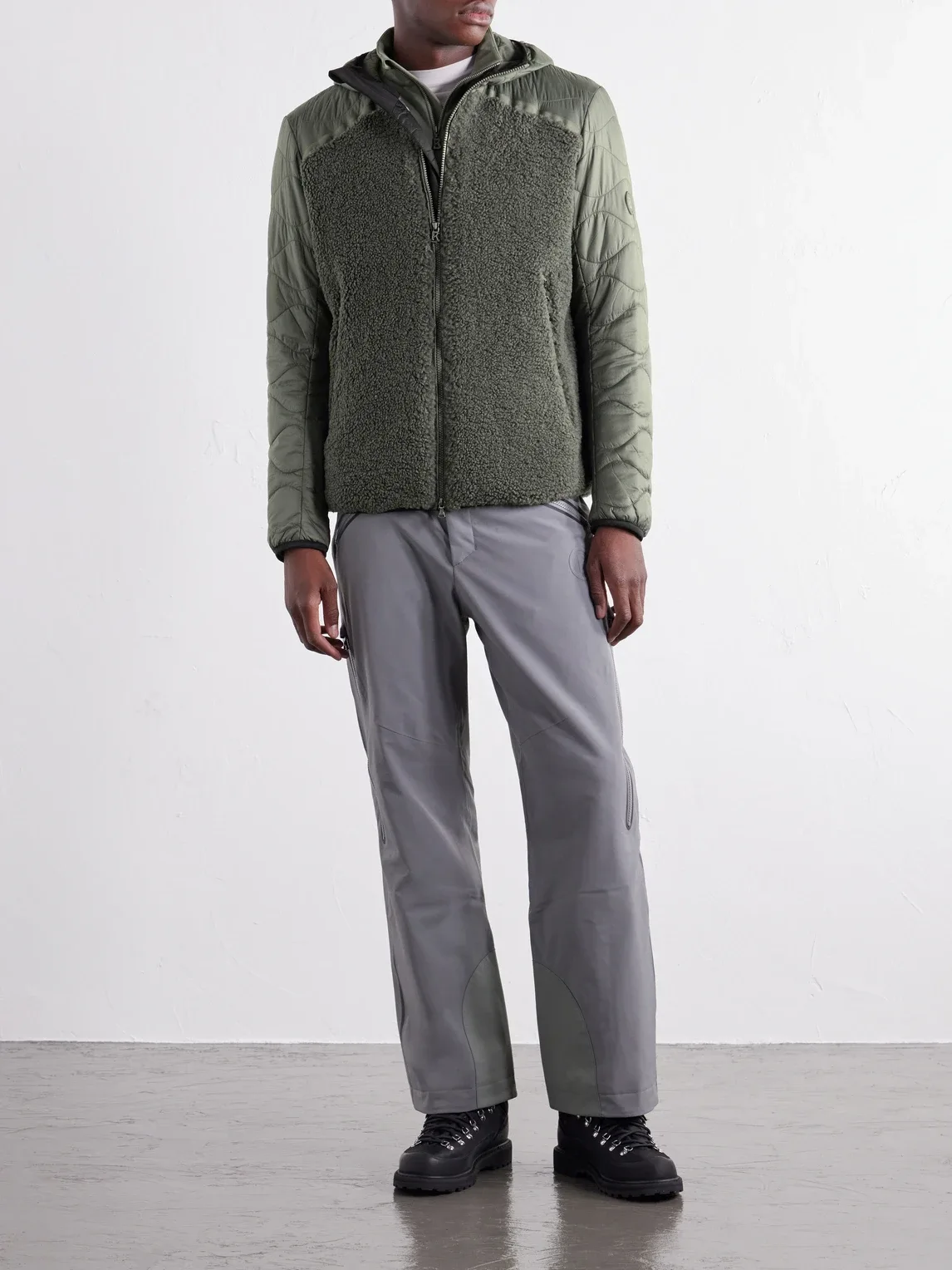 Jarek Hooded Padded Panelled Rip-Stop and Fleece Ski Jacket by Bogner